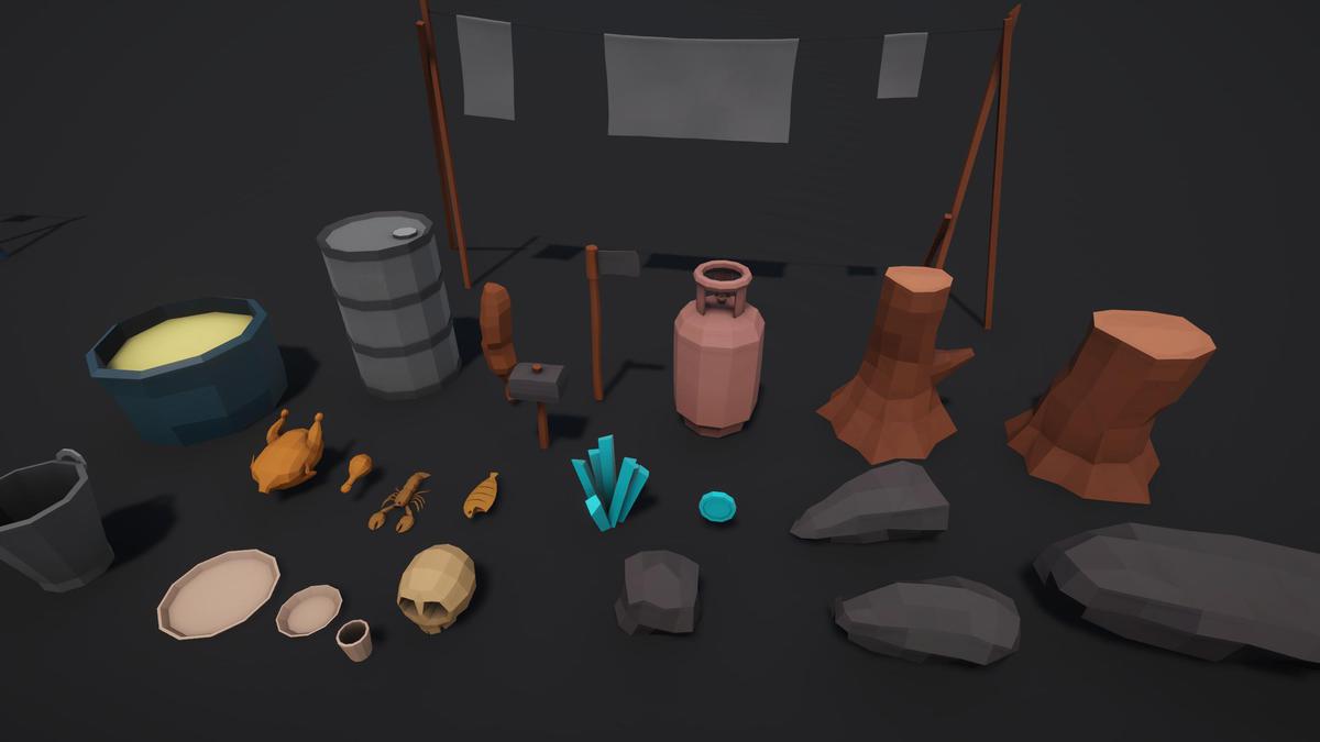 Magical Polygon Props(with Burn & Reveal FX)