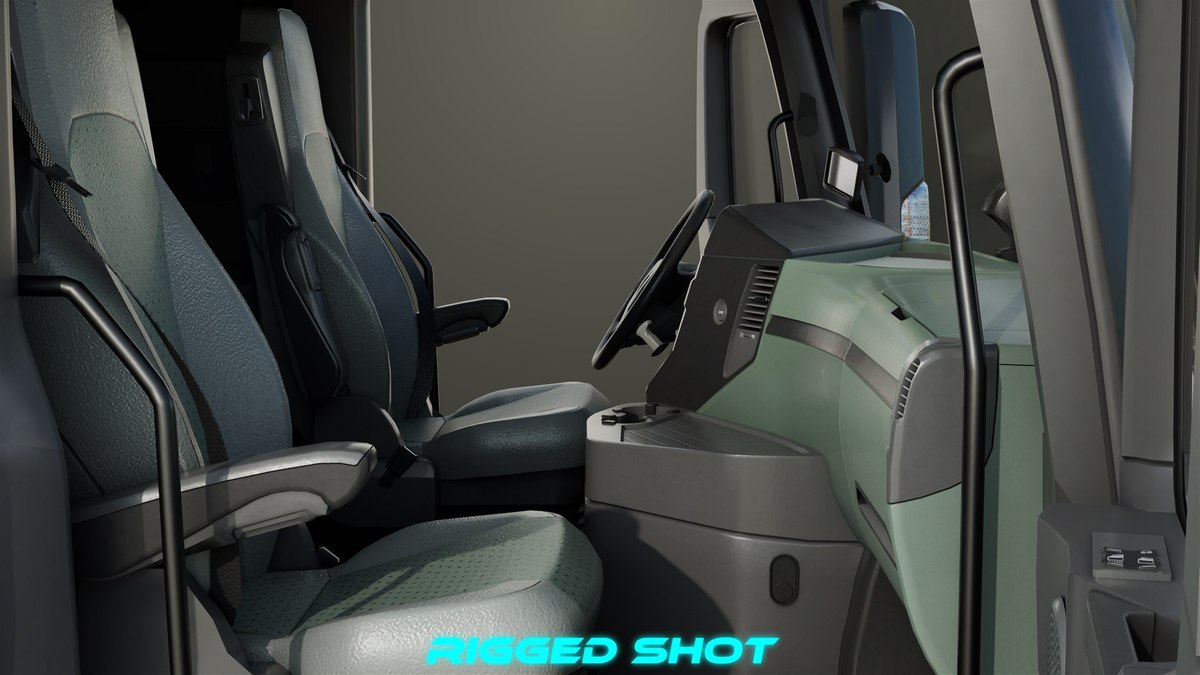 Heavy Truck 03 Refrigerator Trailer Interior URP HDRP Textures
