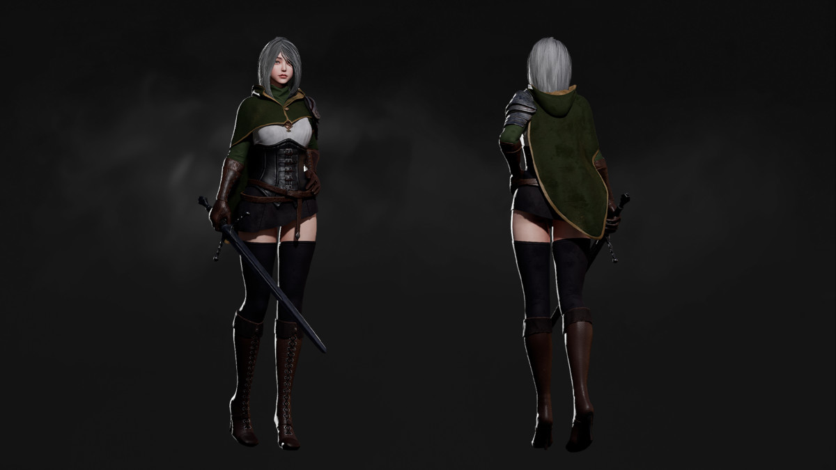 Swordsman Girl - RPG Dark Fantasy Modular Female