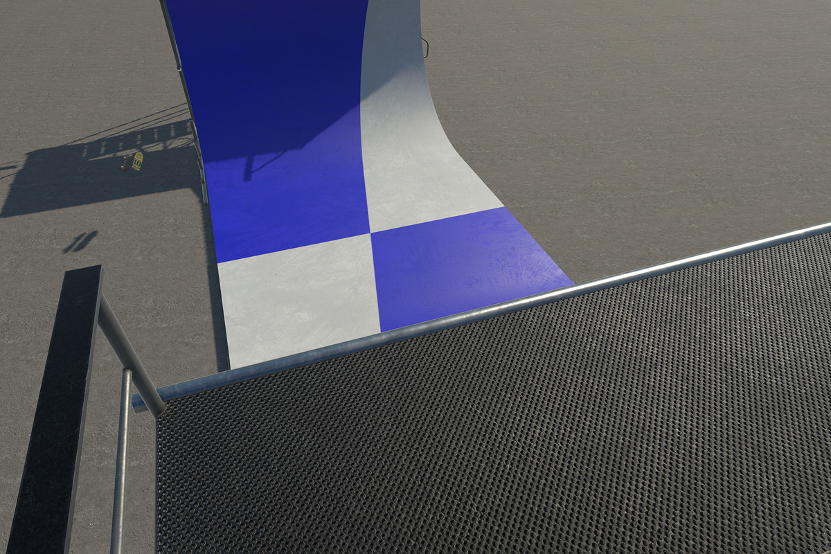 Skateboard and Vert Ramp