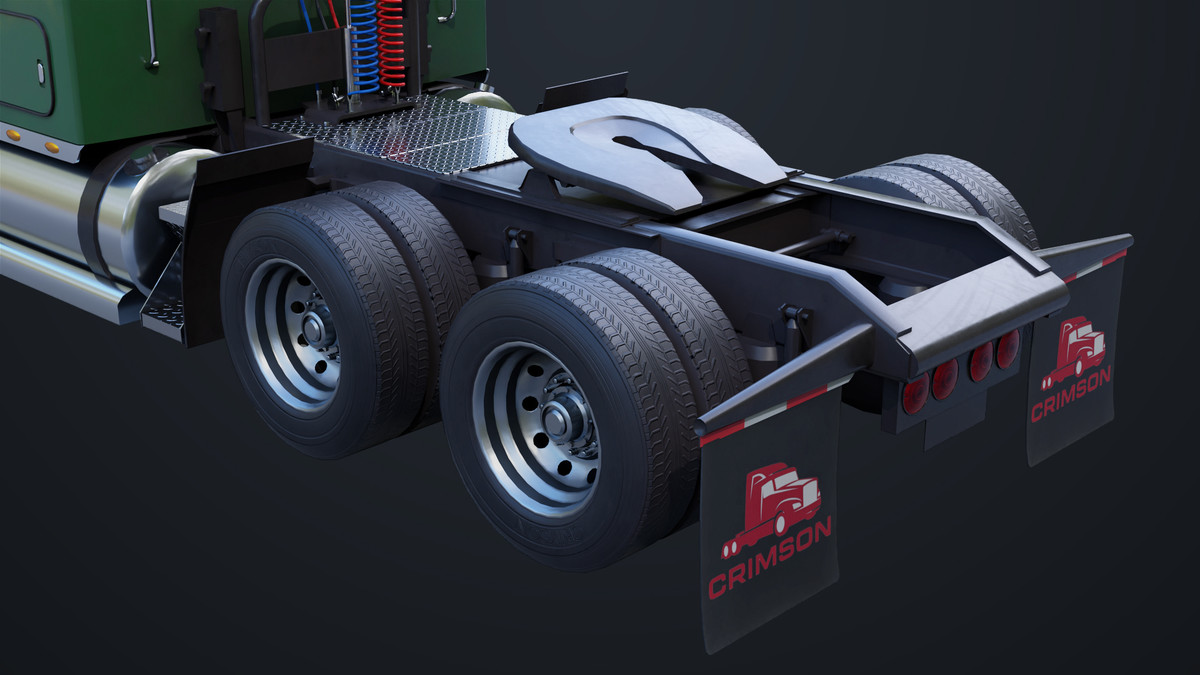 Heavy Truck Chassis 07 Green URP HDRP Textures