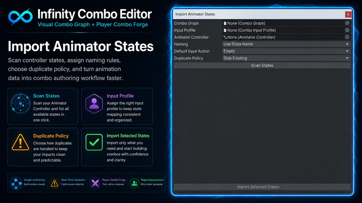 Infinity Combo Editor: Visual Combo Graph + Player Combo Forge