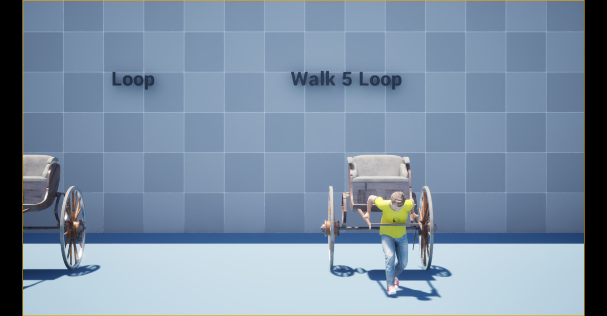 Hand Pulled Rickshaw Animation
