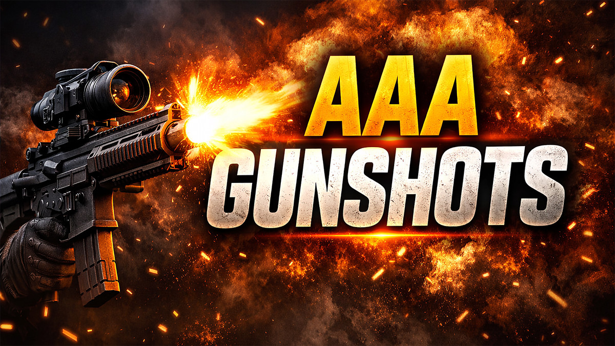 Professional Gunshots – AAA Weapon Sound Effects (105 Gunshot SFX)