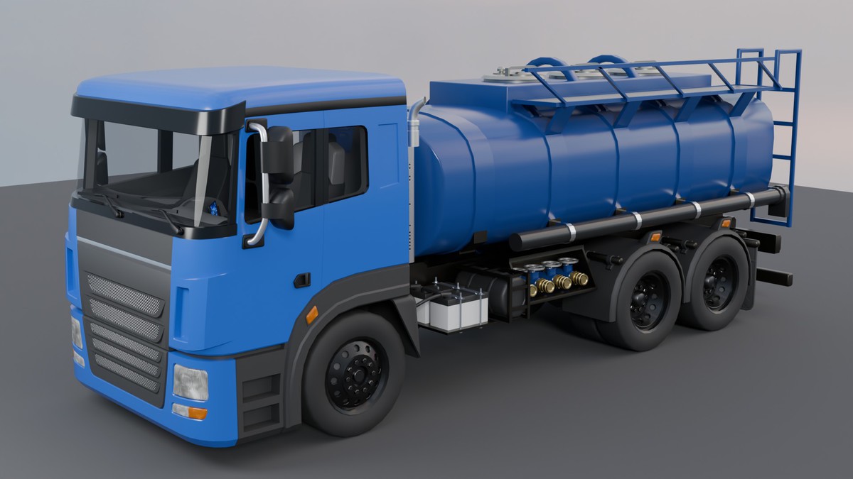 Modular Tanker Truck – Game Ready PBR Vehicle with Interior, UI Dashboard