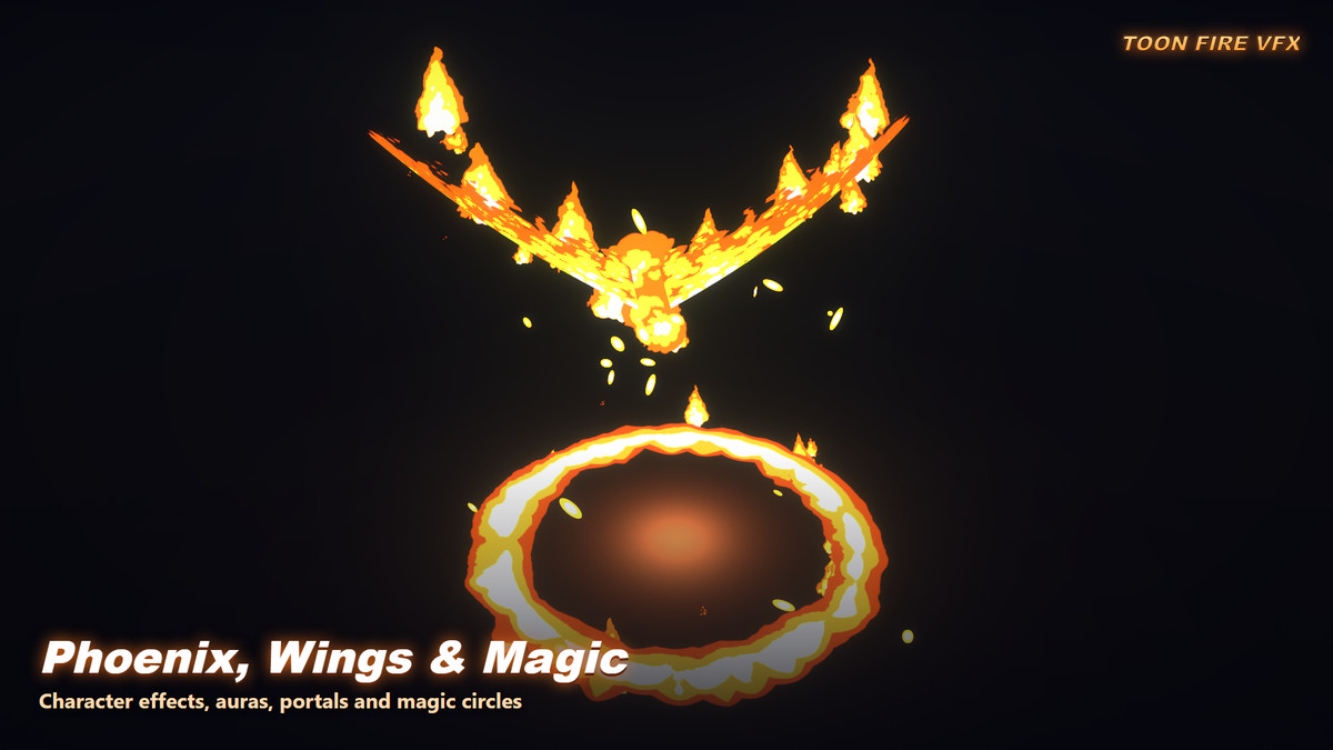 Toon Fire VFX Pack — 100 Stylized Fire Effects