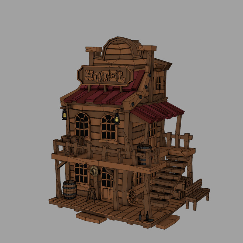 12 Wild West Buildings Pack