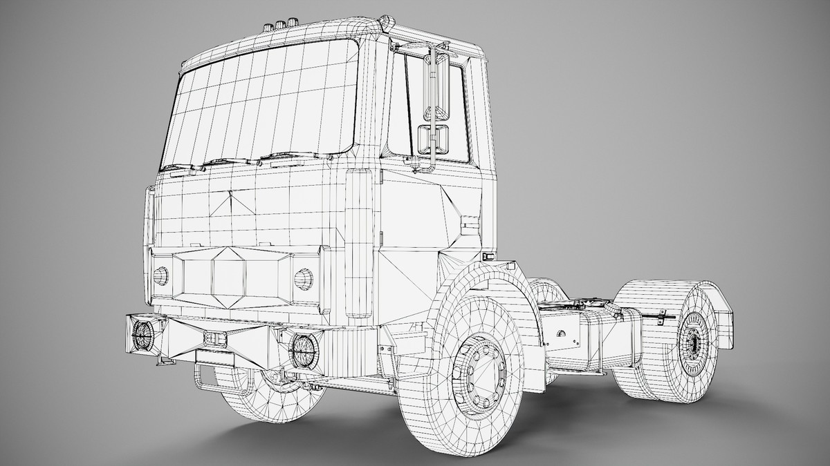 Rigged Construction Truck Vehicle