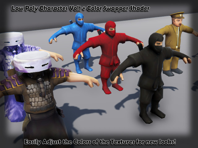 Low Poly Characters Pack Vol1