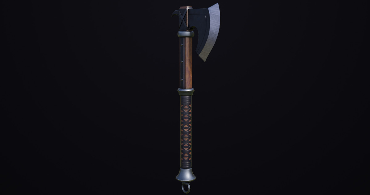 Battle Axe 14 Blue URP HDRP Textures