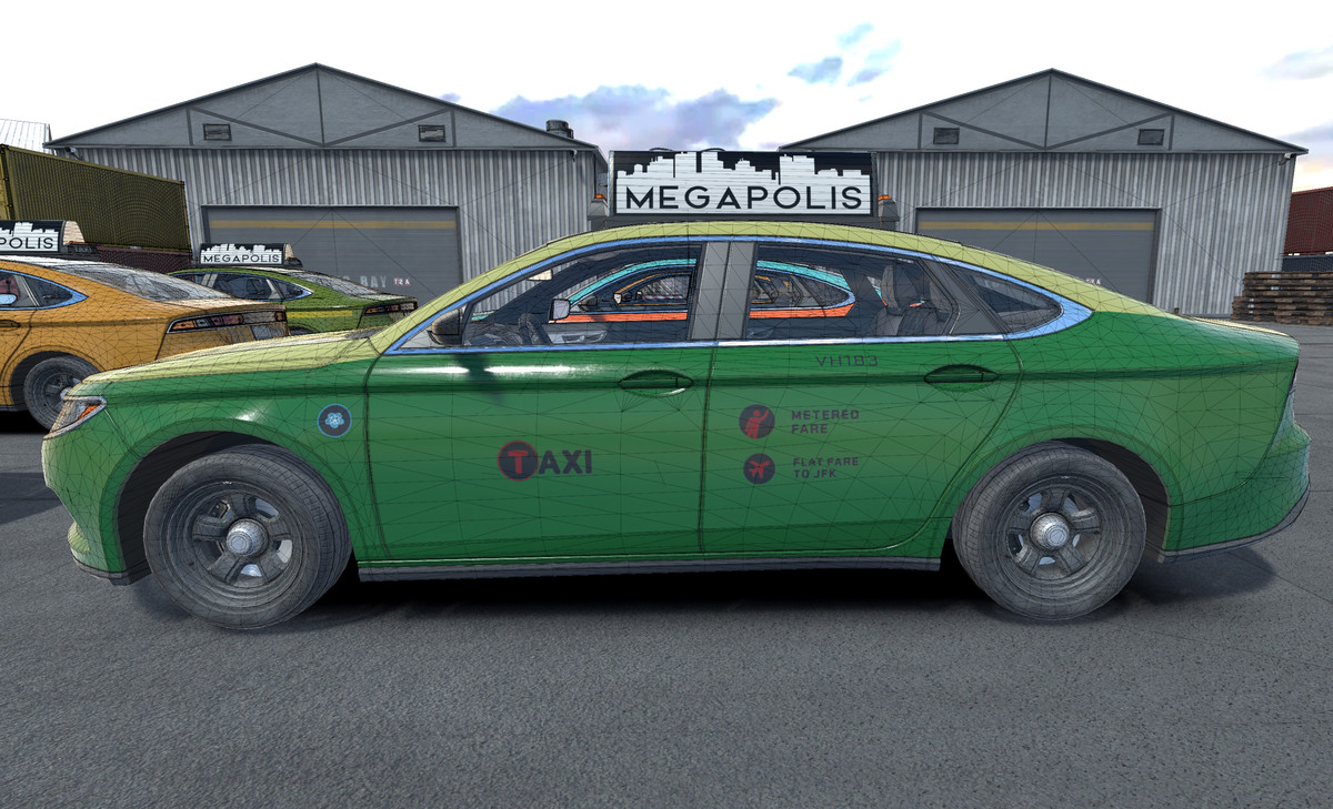 Generic taxi sedan