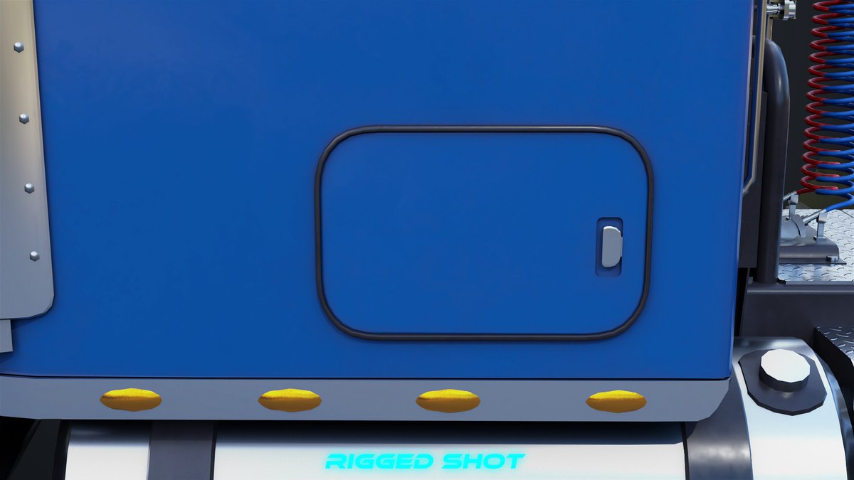 Heavy Truck Chassis 07 Blue and Green URP HDRP Textures