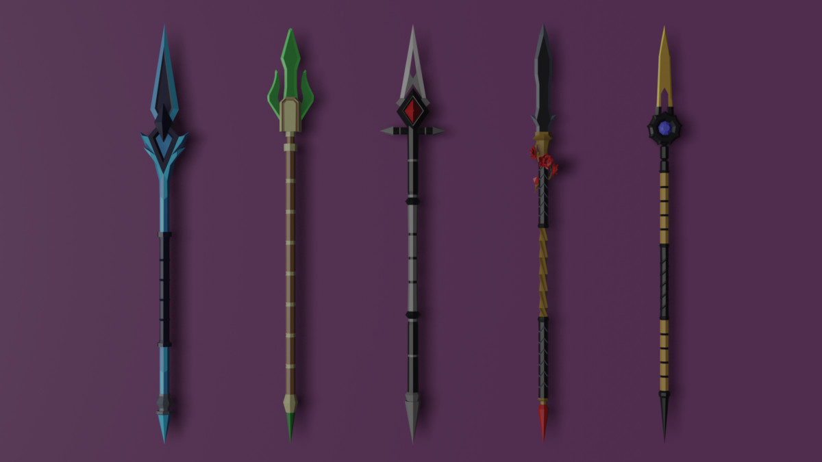 70 Unique Low Poly Fantasy Weapons Pack