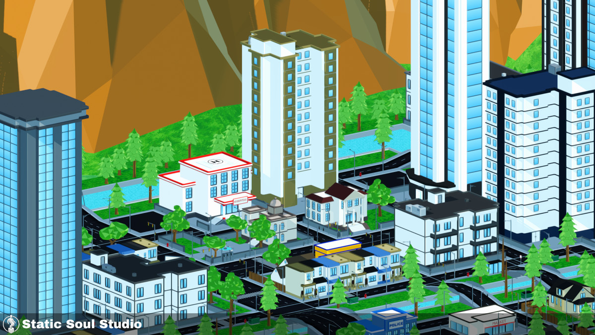Low Poly City Pack – Modular Buildings, Roads & Props