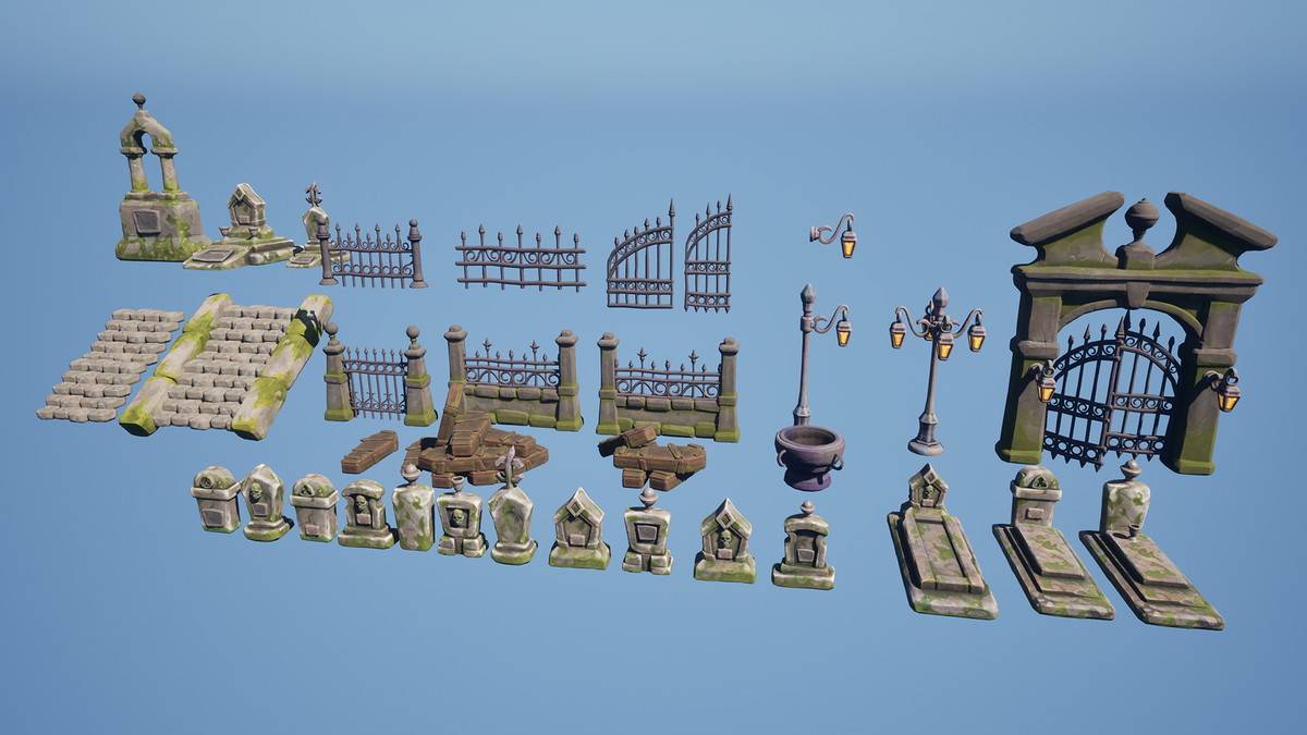 Stylized graveyard I