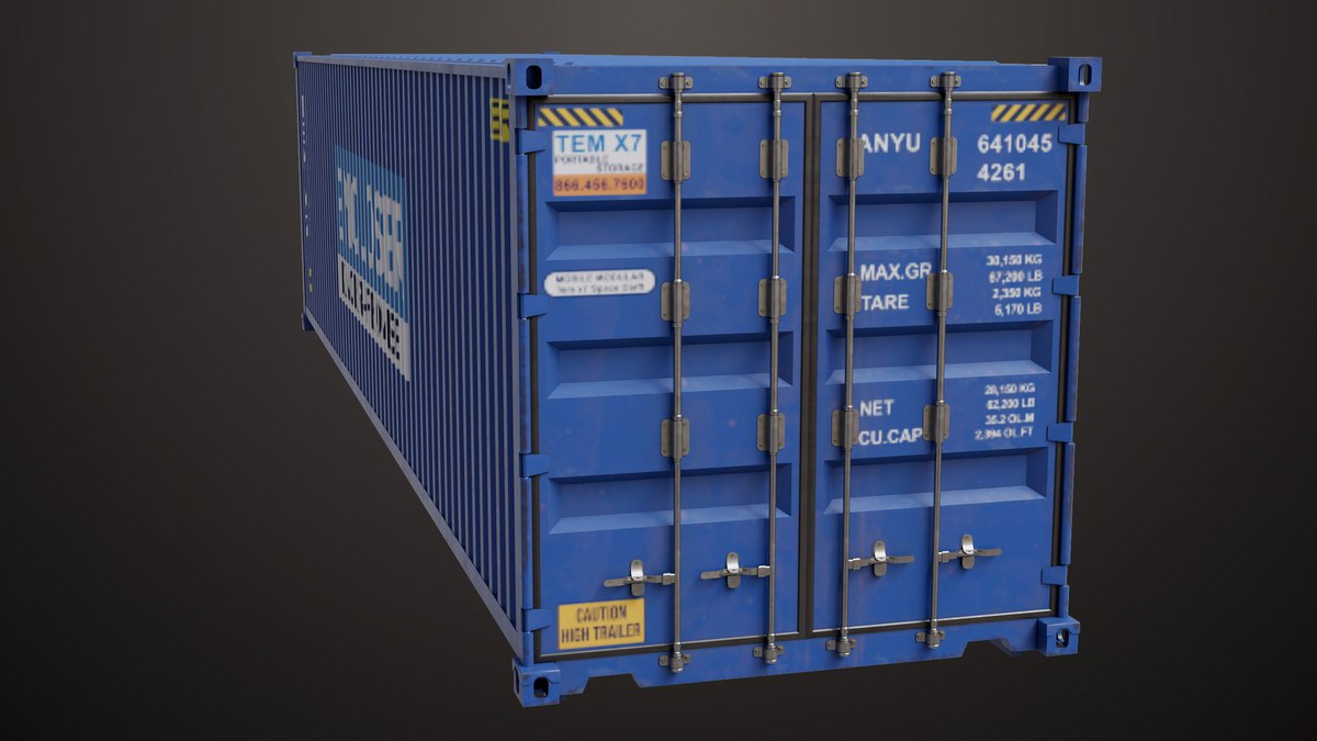 5 Cargo Container Single Mat URP HDRP Textures