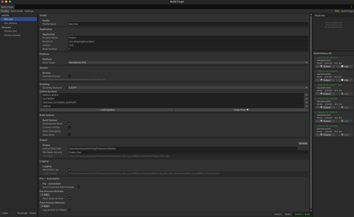 Build Forge - Build Profile, Build Management