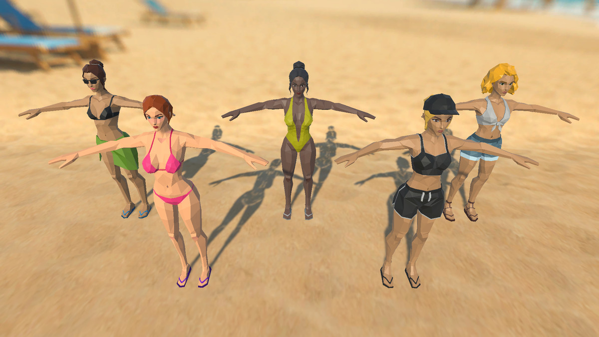 LowPoly Beach Characters
