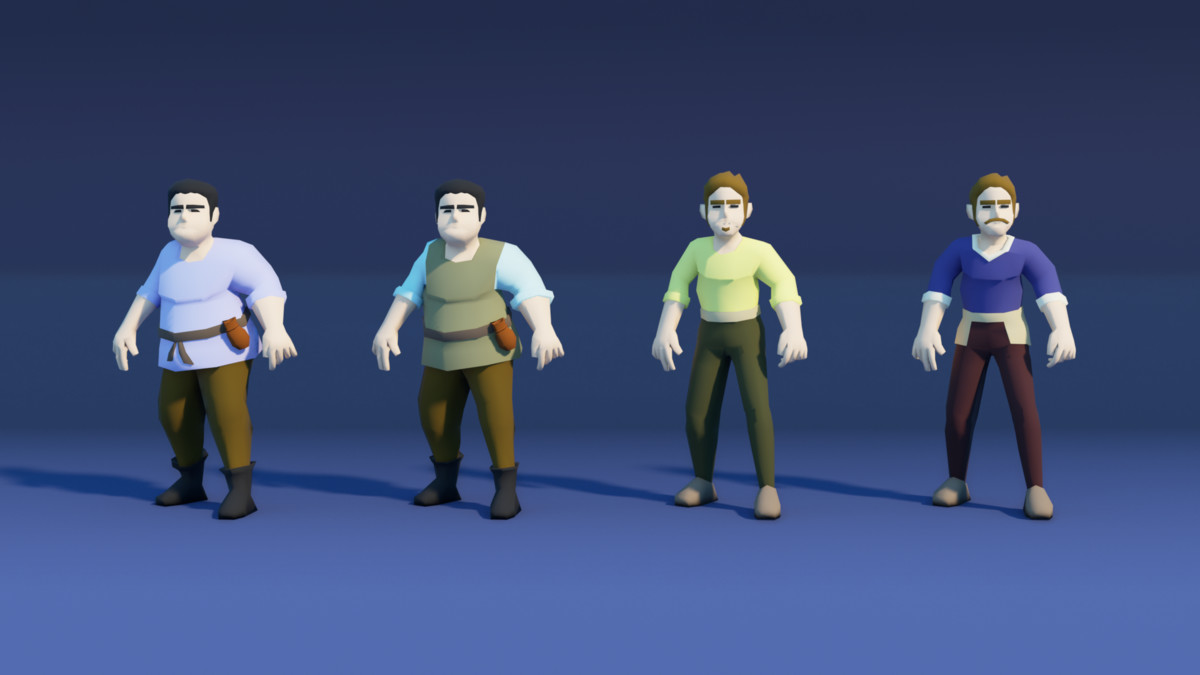Medieval Low Poly Characters - Stylized Pack