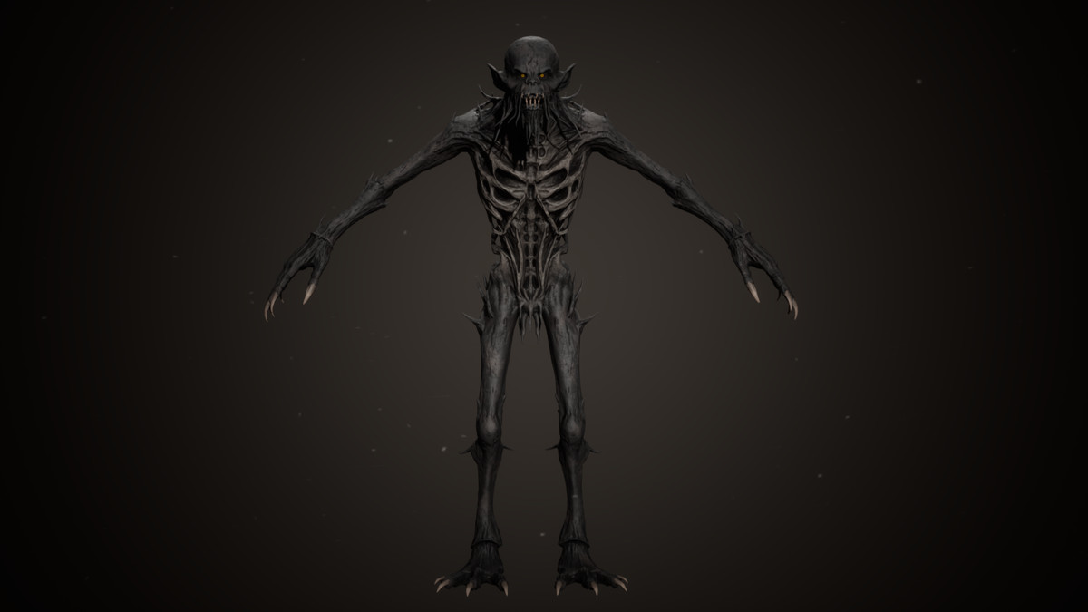 Skinny Ghoul - Dark Humanoid Creature