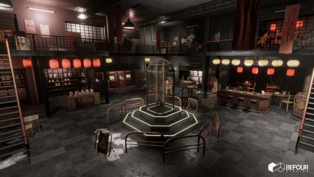 Japanese Old Shopping Mall Environment (Modular, Asian, Abandoned)
