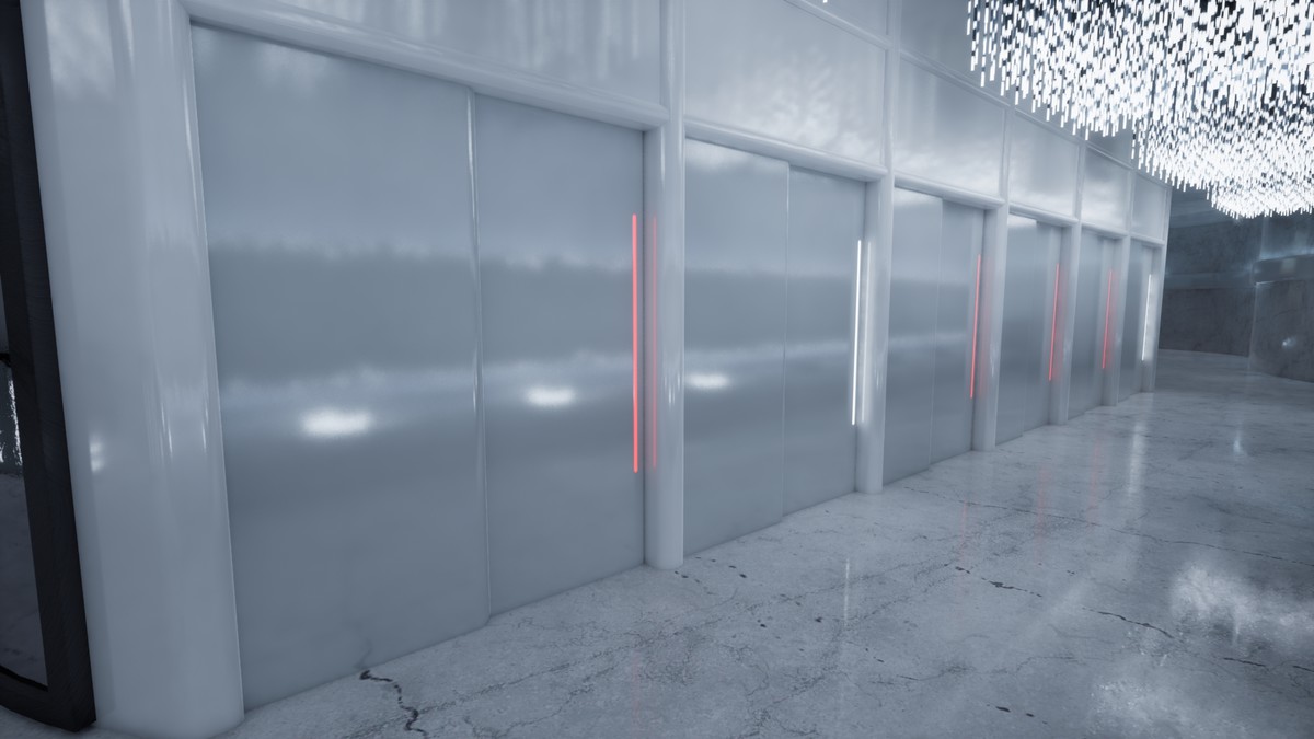 Futuristic Restroom – Sci-Fi Interior