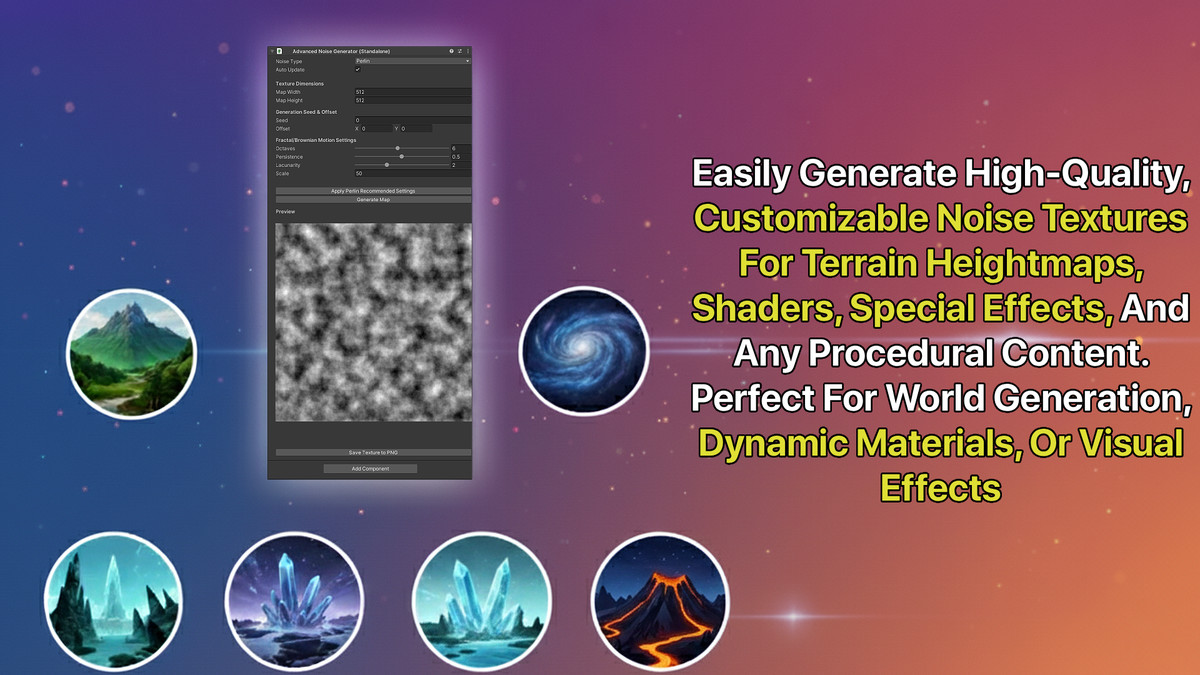 NoiseForge - Procedural Noise Map Generator