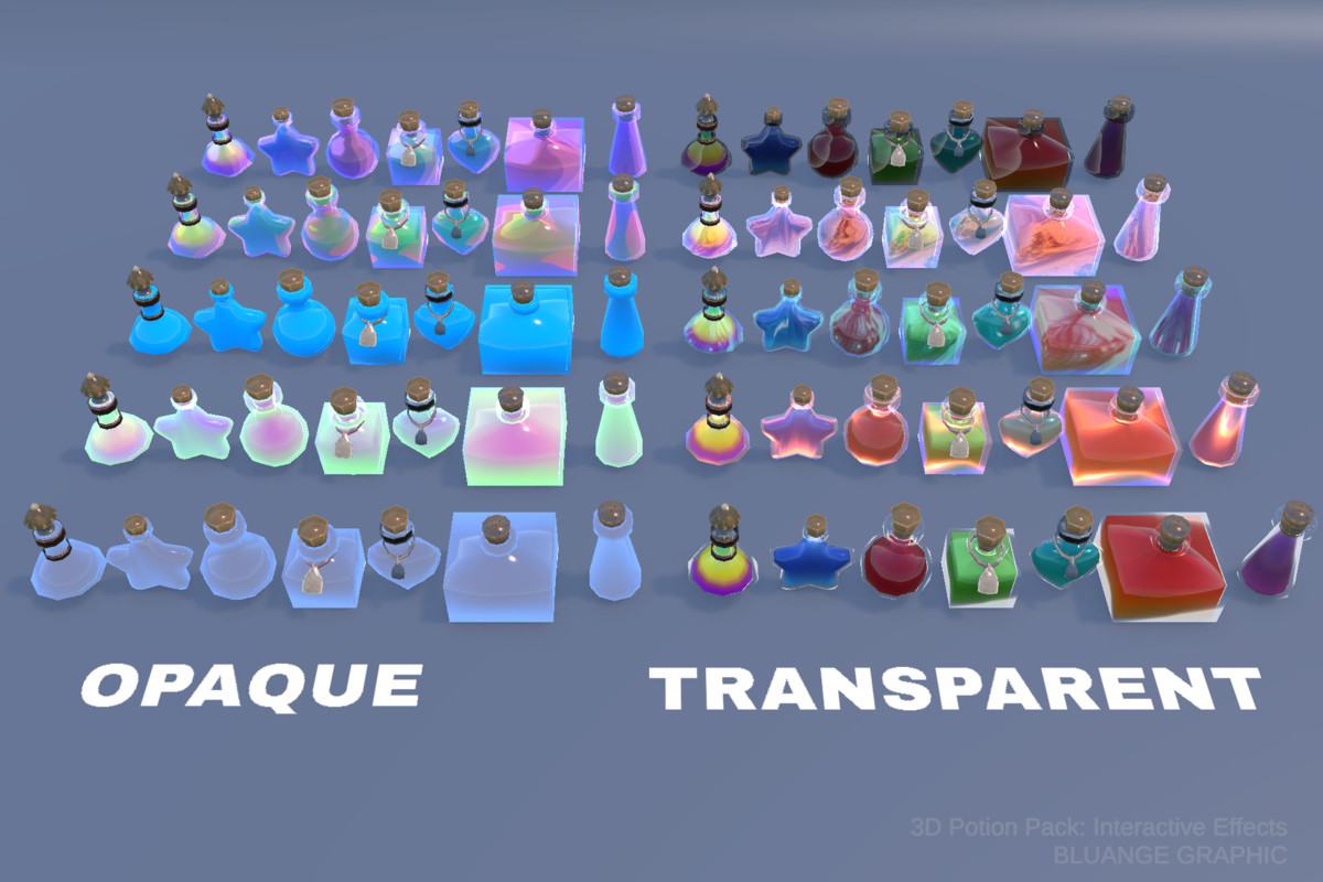 3D Potion Pack: Interactive Effects
