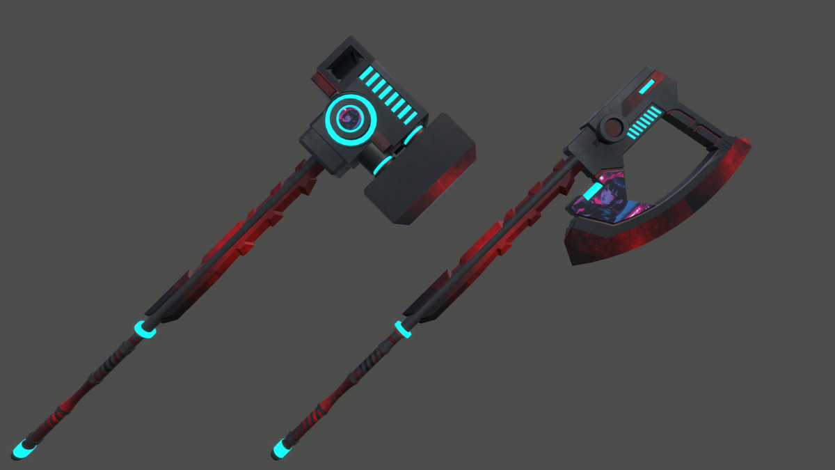 Energy Sci-Fi Axe & Hammer