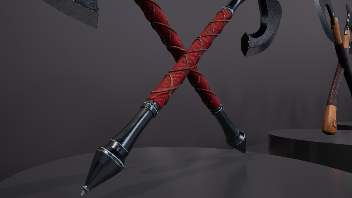 Realistic War Axe Bundle - 4K PBR Weapons