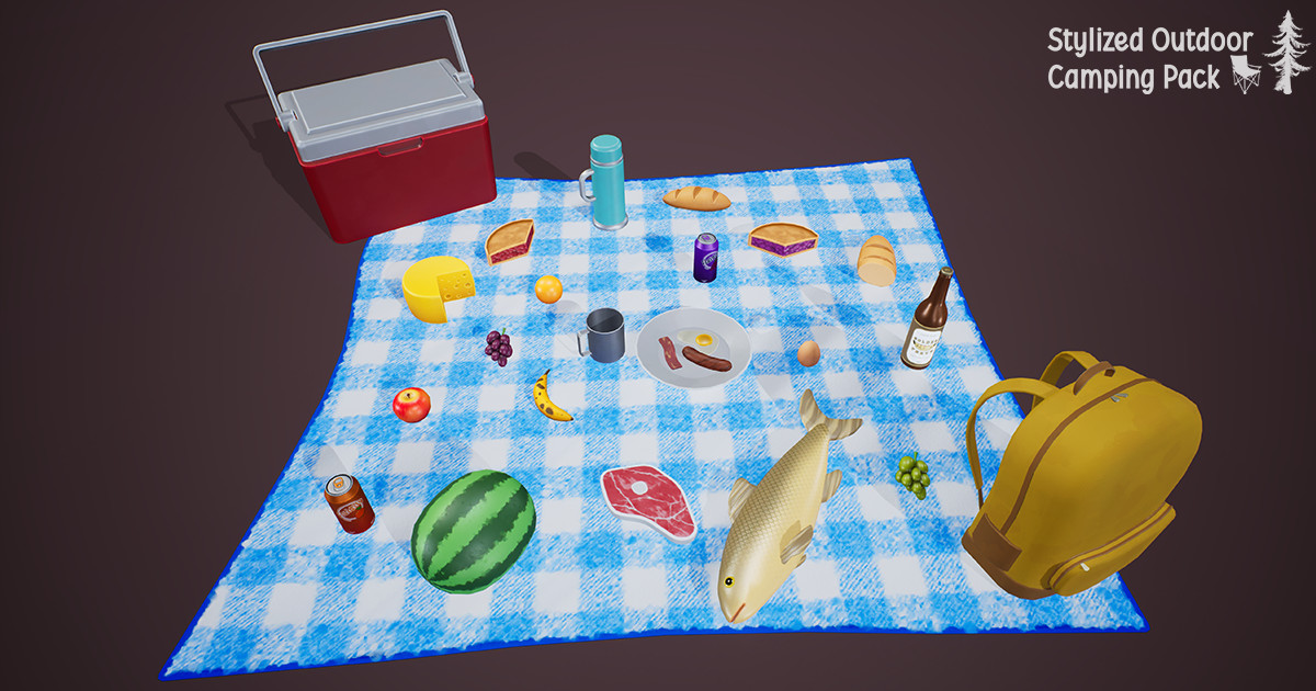 Stylized Outdoor Camping Pack