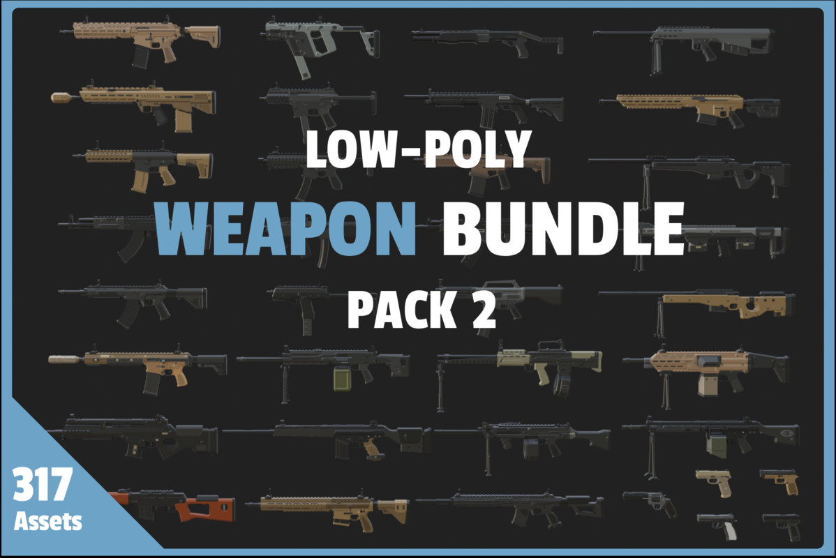 Low Poly Weapon Bundle Pack Fin