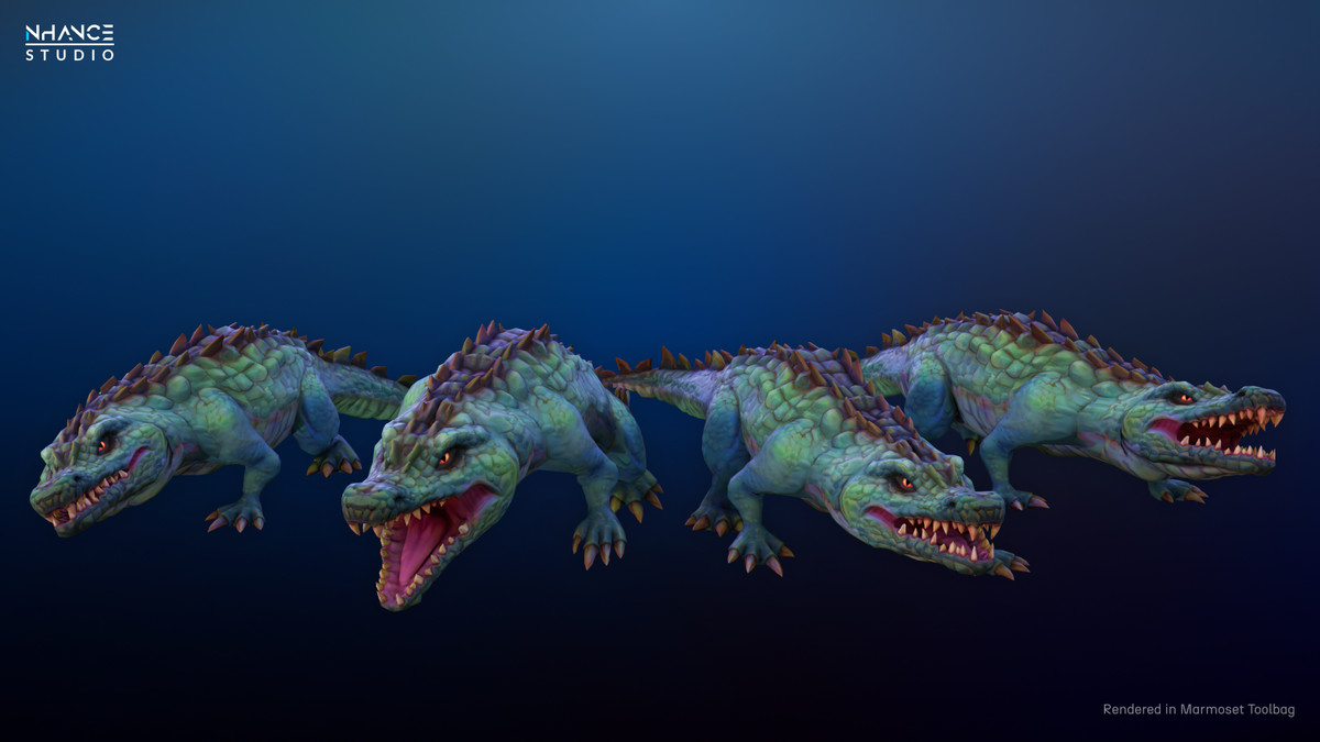 Stylized Fantasy Crocodile
