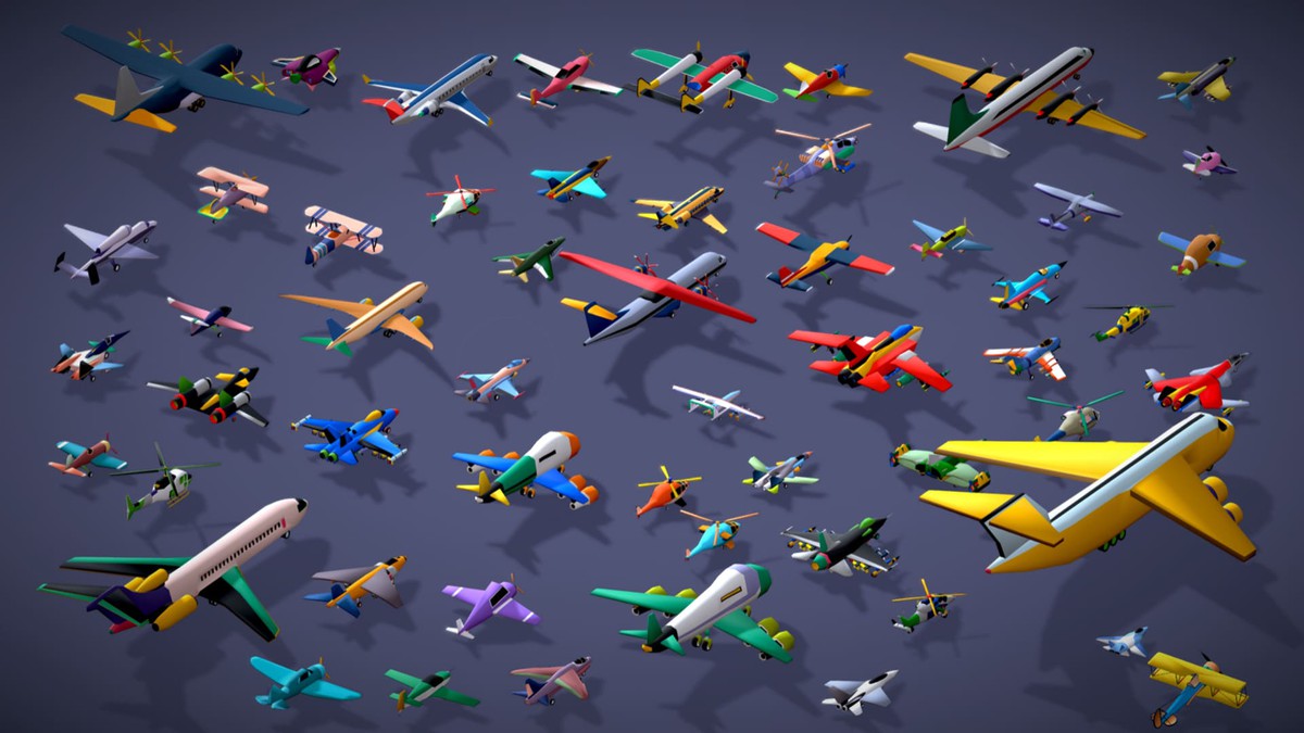 55 Air Vehicle Mega Pack - Toon Air Field - Sky Force Collection - Stylized Set