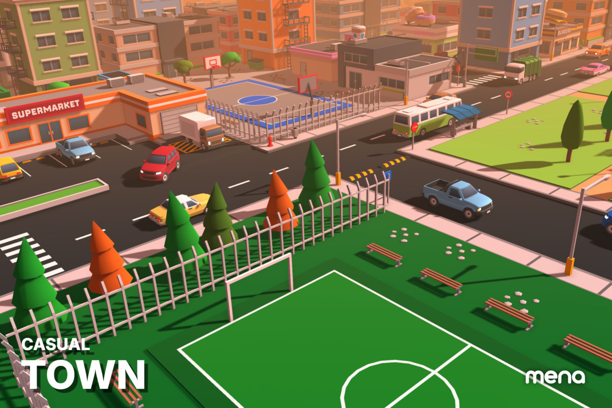 Casual Town Pack - 3D Modular Assets