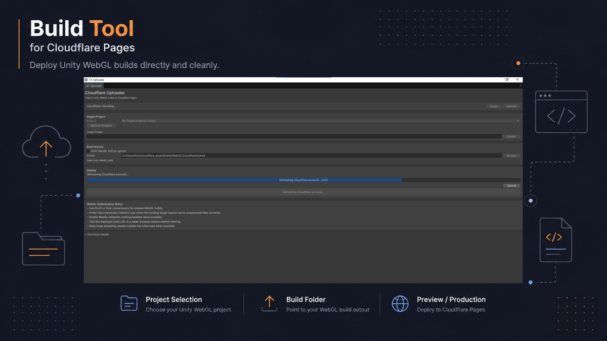WebGL Build Tool for Cloudflare Pages