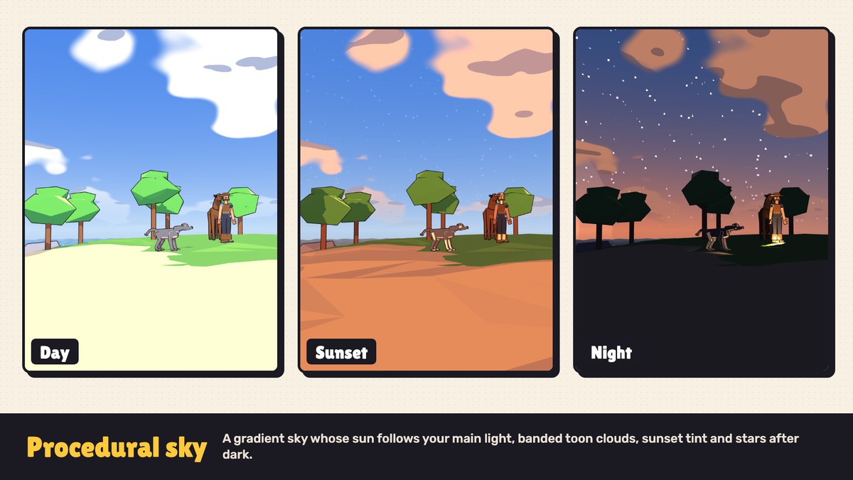 Toonwright: Toon Shading for URP & Built-in | Outlines, Water, Sky, 9 Presets