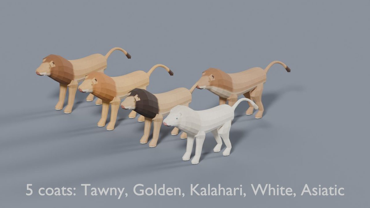 3D Wildlife Pack - 17 Low Poly Rigged & Animated Animals