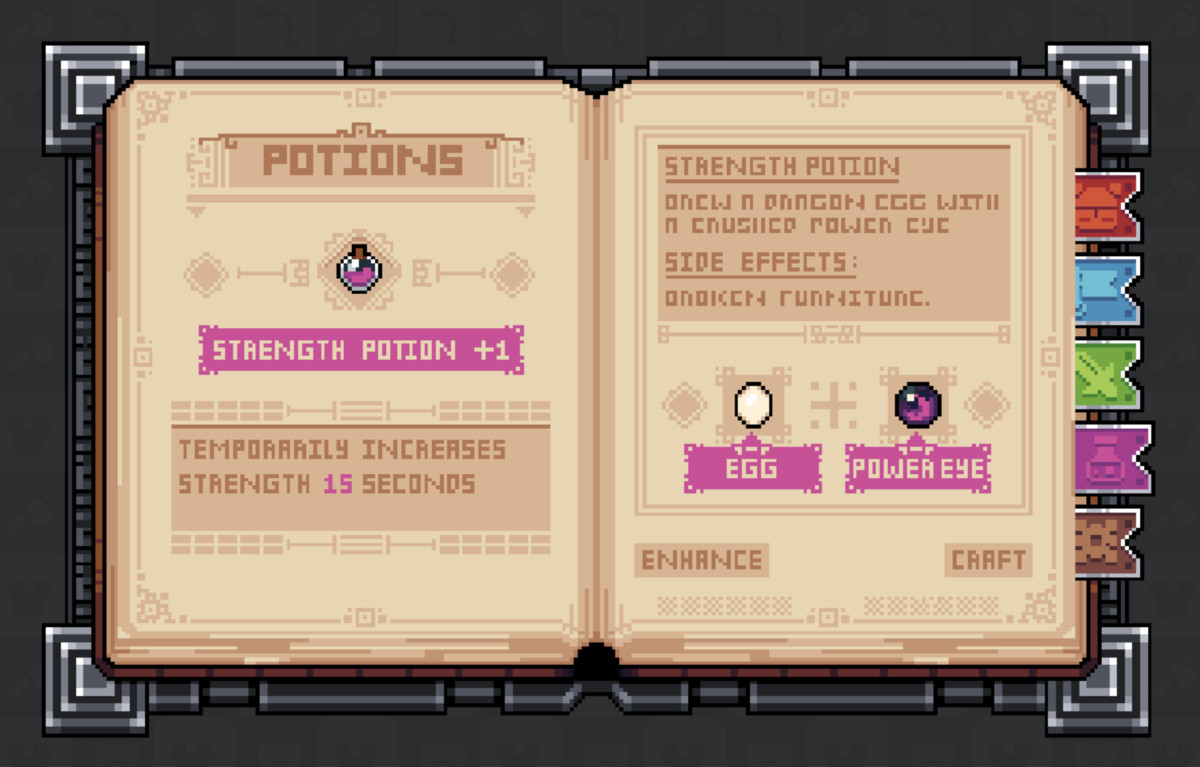 Pixel Vault UI Series | Fantasy Book UI V2