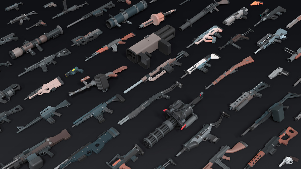 Firearms - Low Poly 3D Models Pack