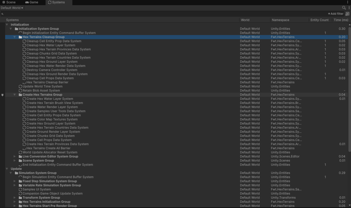 Hex Terrains Framework