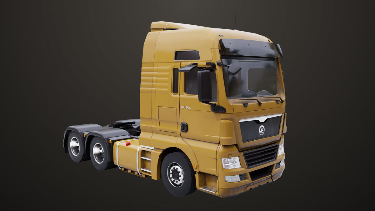 Heavy Truck 04 Chassis Yellow