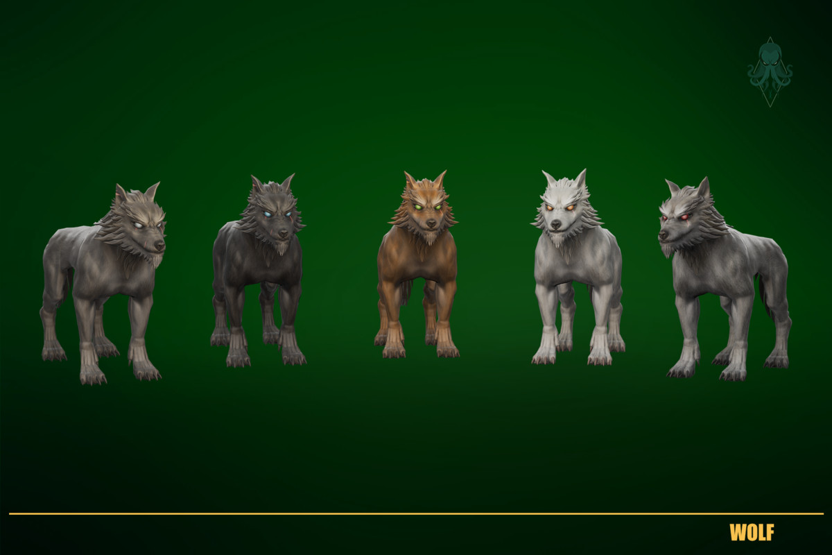 Stylized Wolf Animal