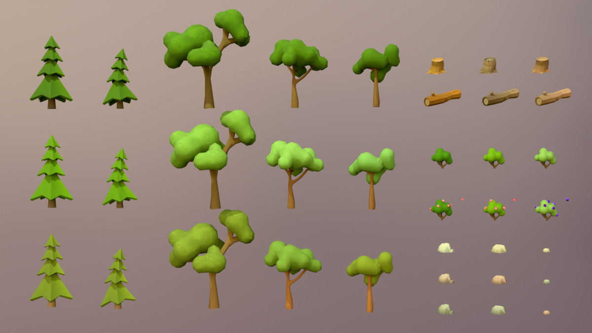 Low Poly 3D Medieval Town Assets