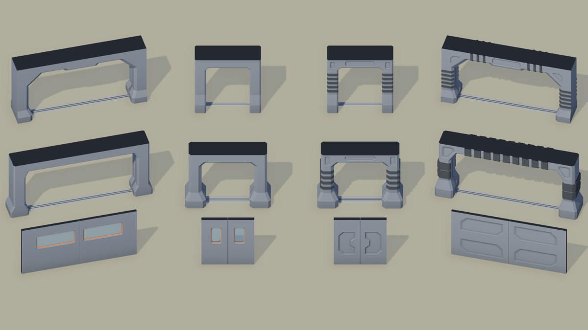 Sci-Fi Interior Modular Kit Bundle 01