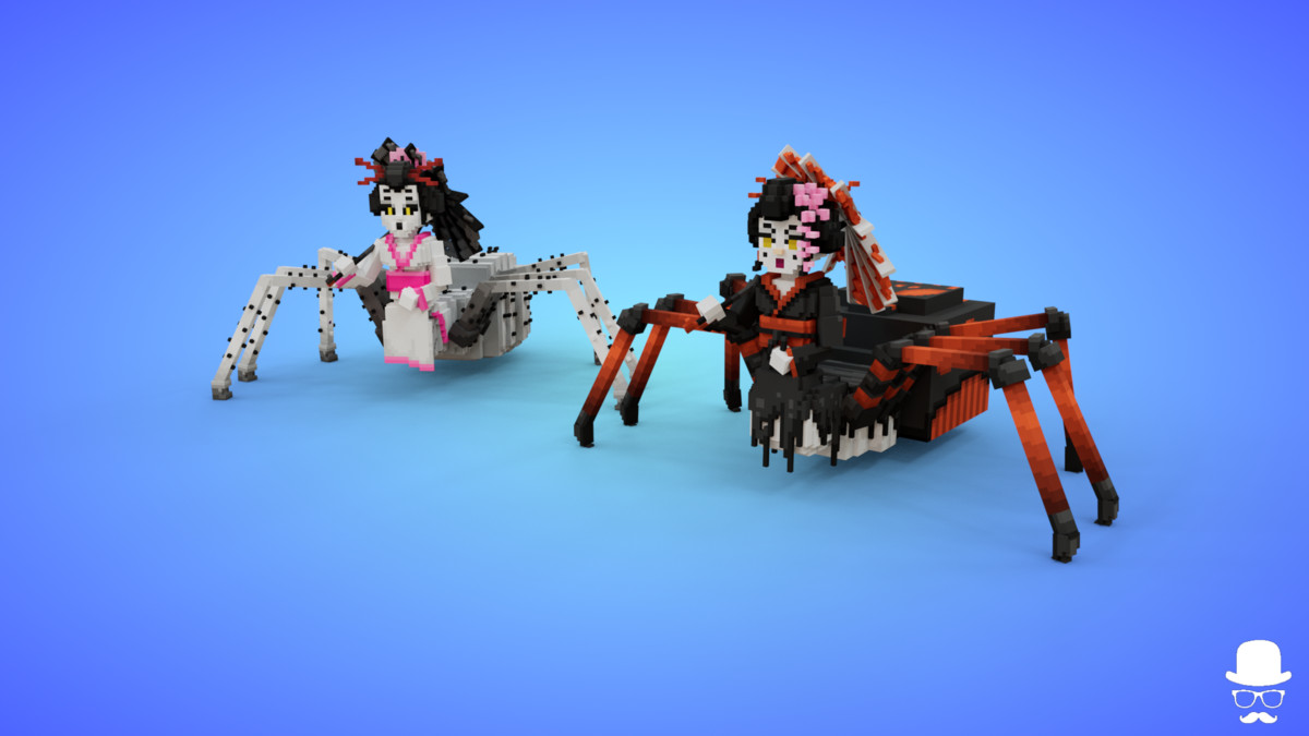 Voxel Spider Creatures Pack