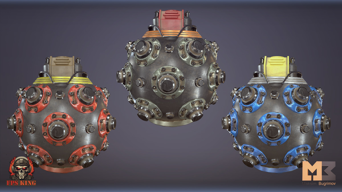 Sci_Fi Hands With Grenade (Animations)