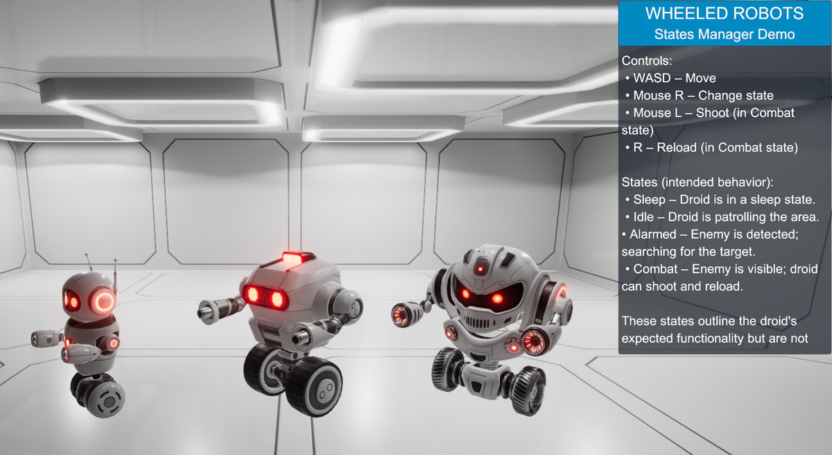 Sci-Fi Robots Wheeled