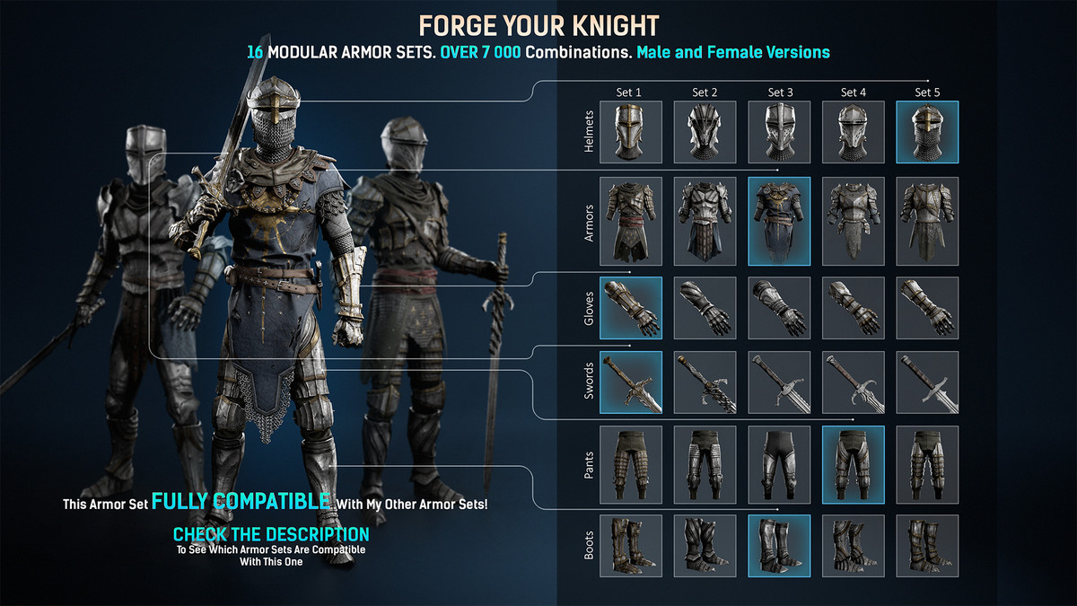 Dread Knight - Male and Female