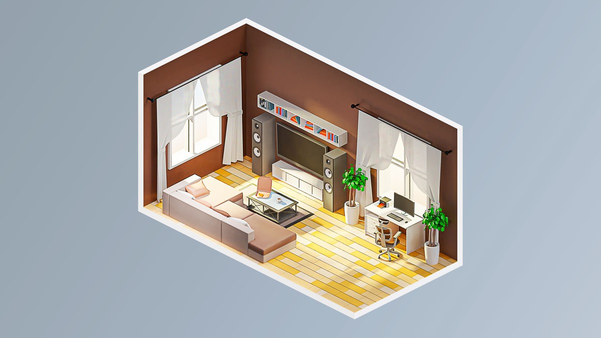 Interior 7 - Low Poly 3D Models Pack